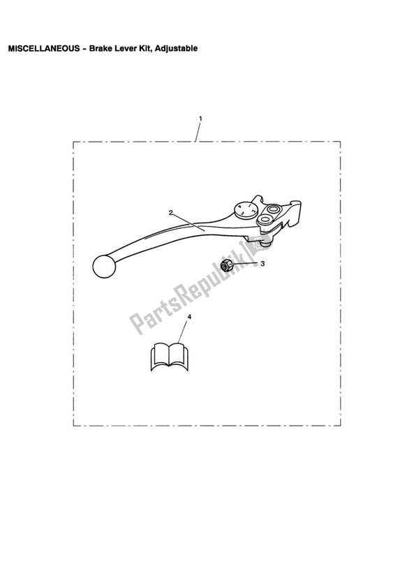 All parts for the Brake Lever Kit, Adjustable of the Triumph America Carburettor 790 2002 - 2007
